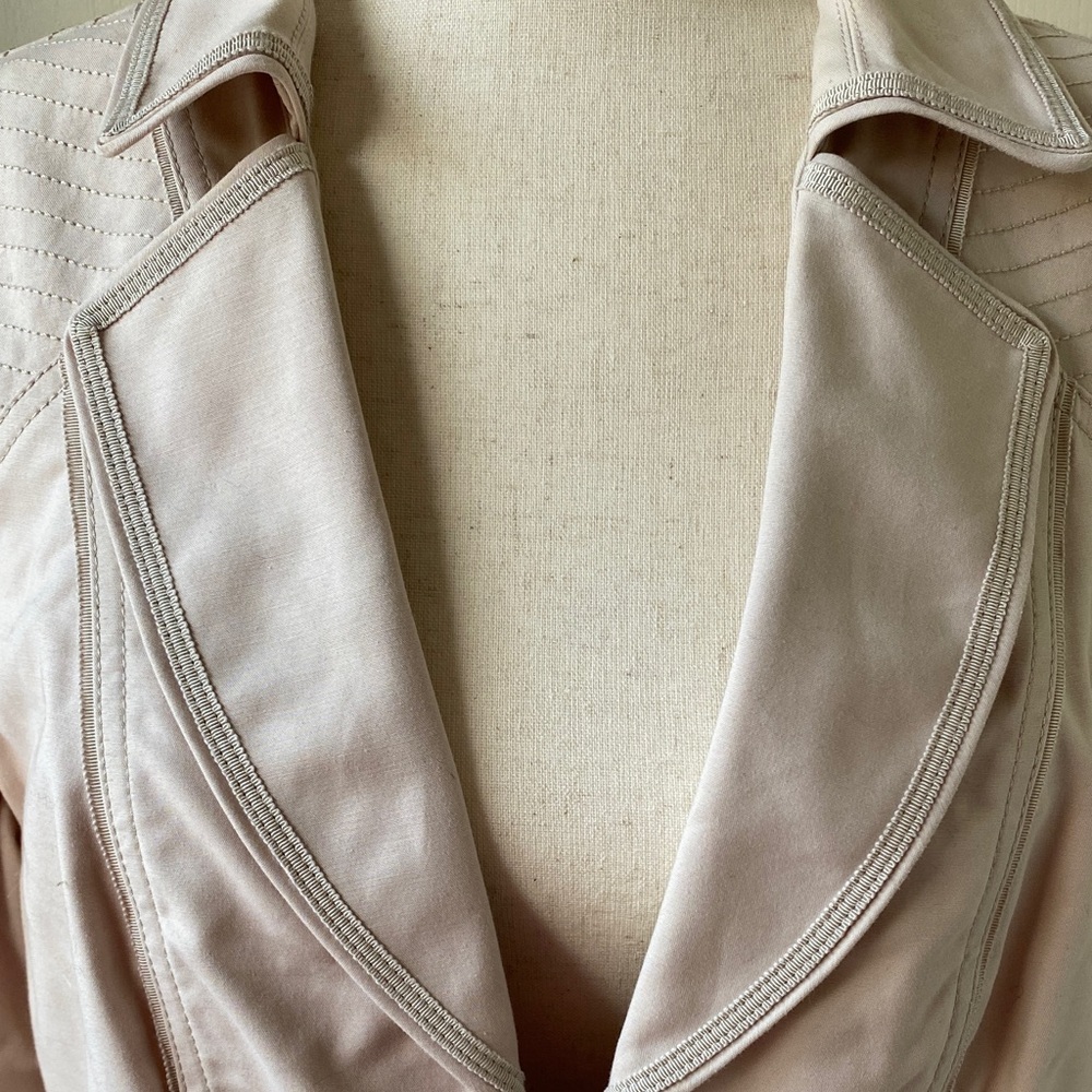 White House Black Market Light Pink Zip Blazer - Picture 4 of 9